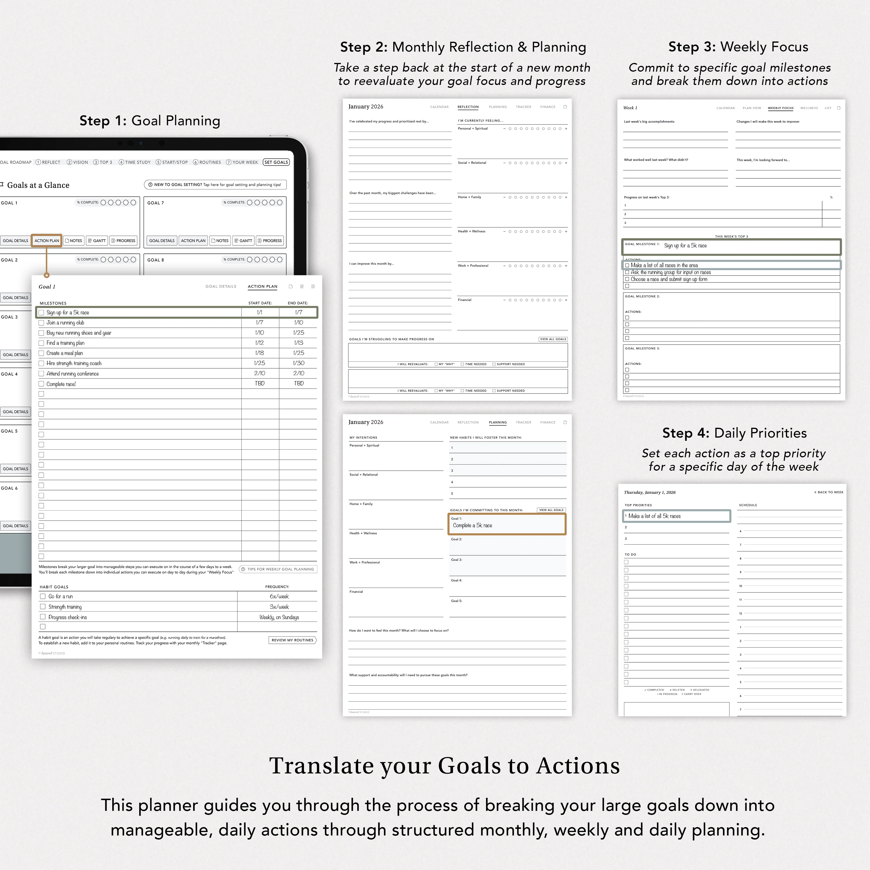 2026 Goal Planner with Colored Tabs - Image 13