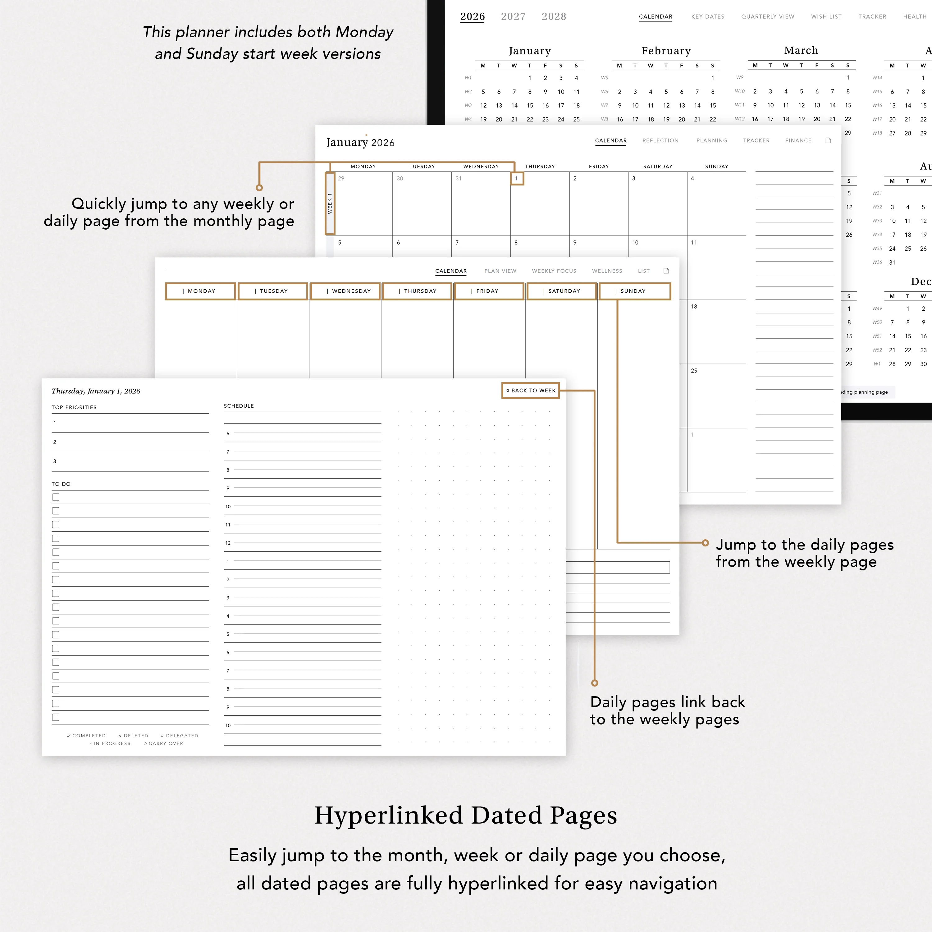 2026 Goal Planner with Colored Tabs - Image 5