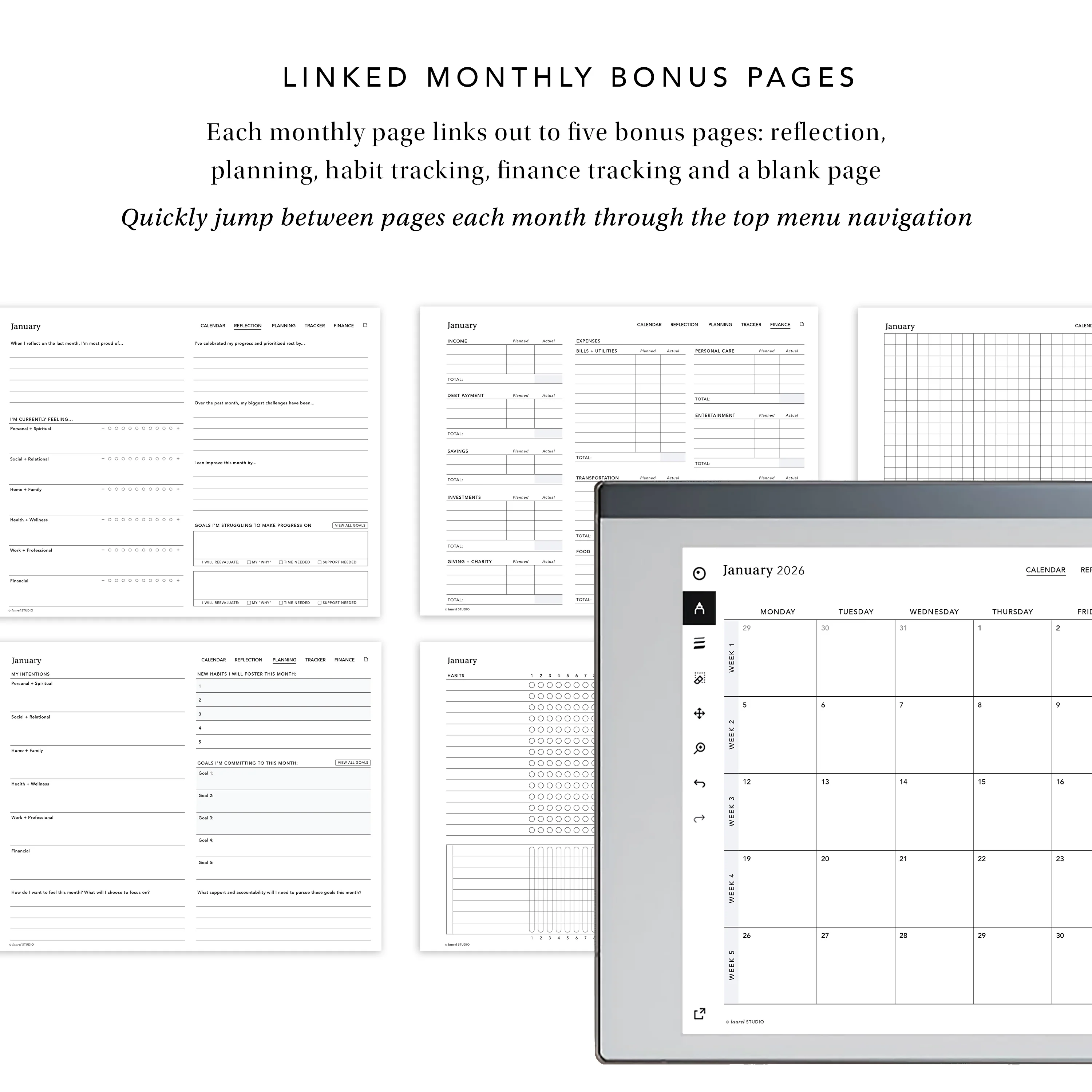 2026 Planner for E-Ink Tablets for reMarkable, Supernote and Boox - Image 5