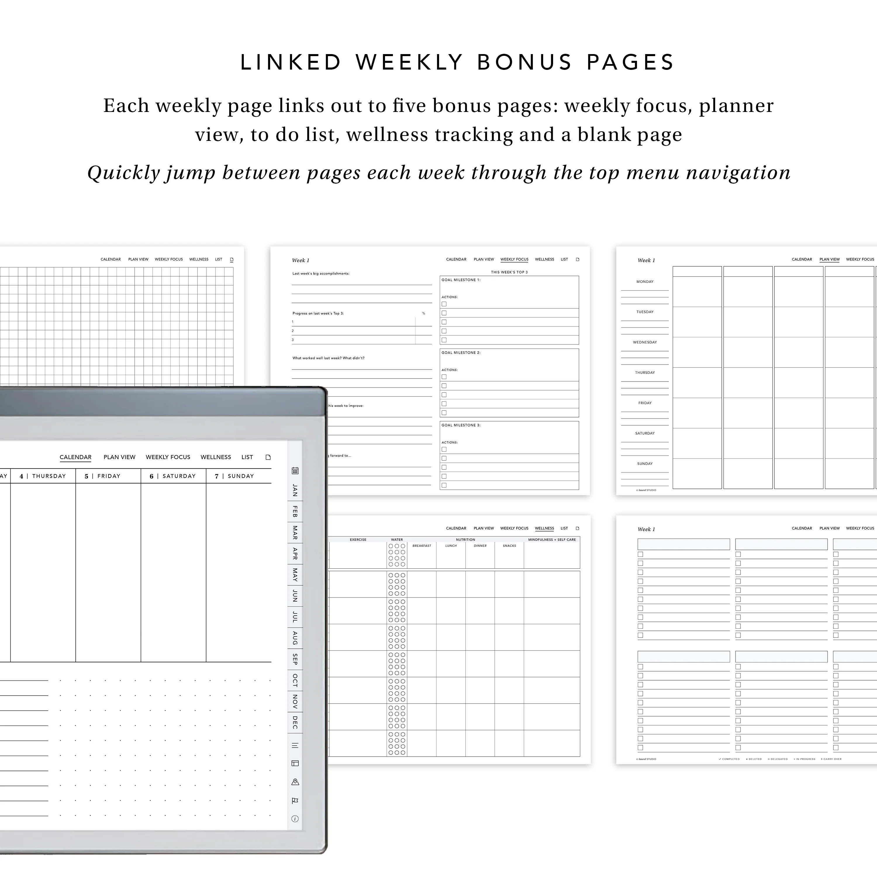 2026 Planner for E-Ink Tablets for reMarkable, Supernote and Boox - Image 6