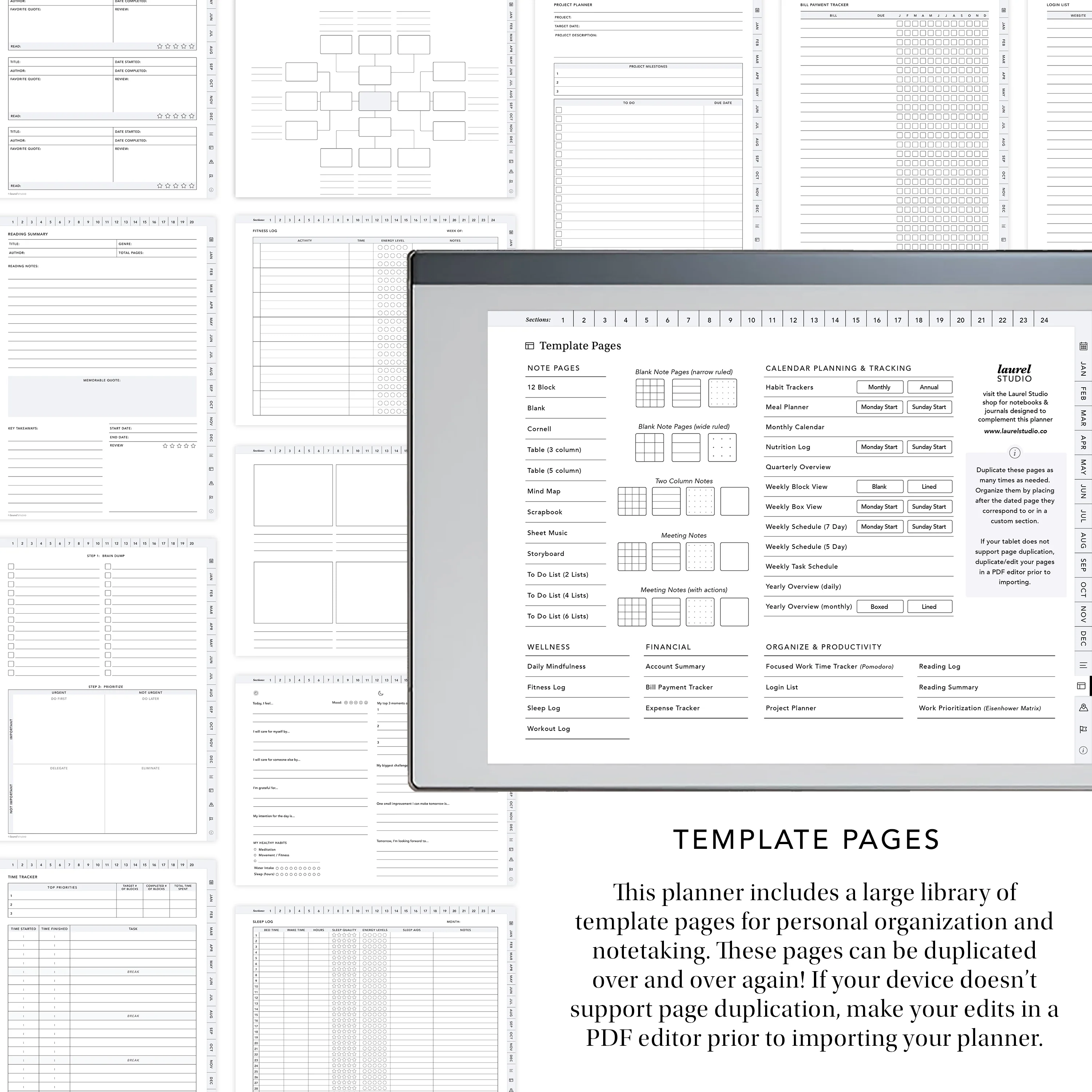 2026 Planner for E-Ink Tablets for reMarkable, Supernote and Boox - Image 9