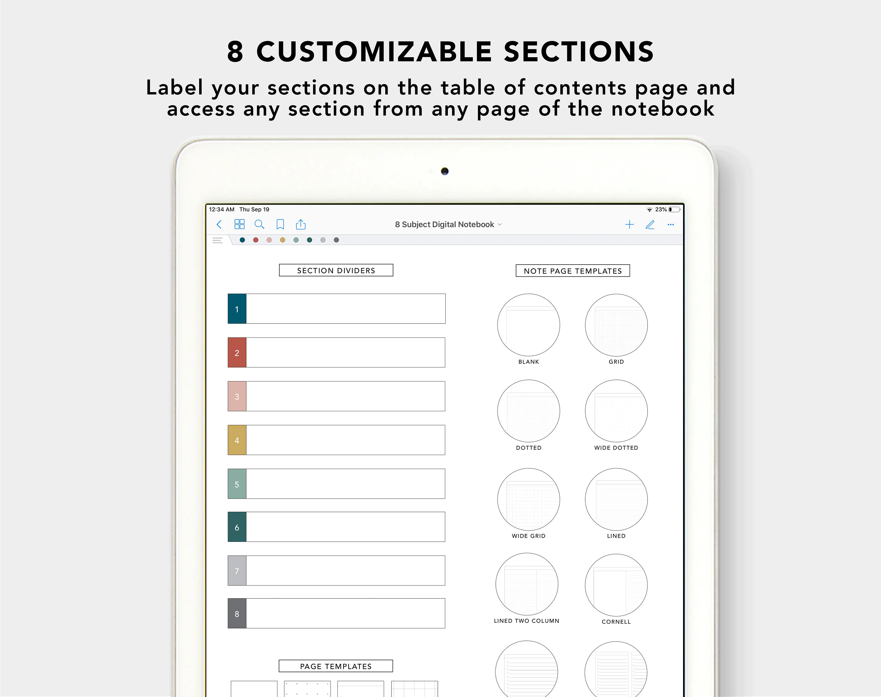 8 Section Notebook - Image 3