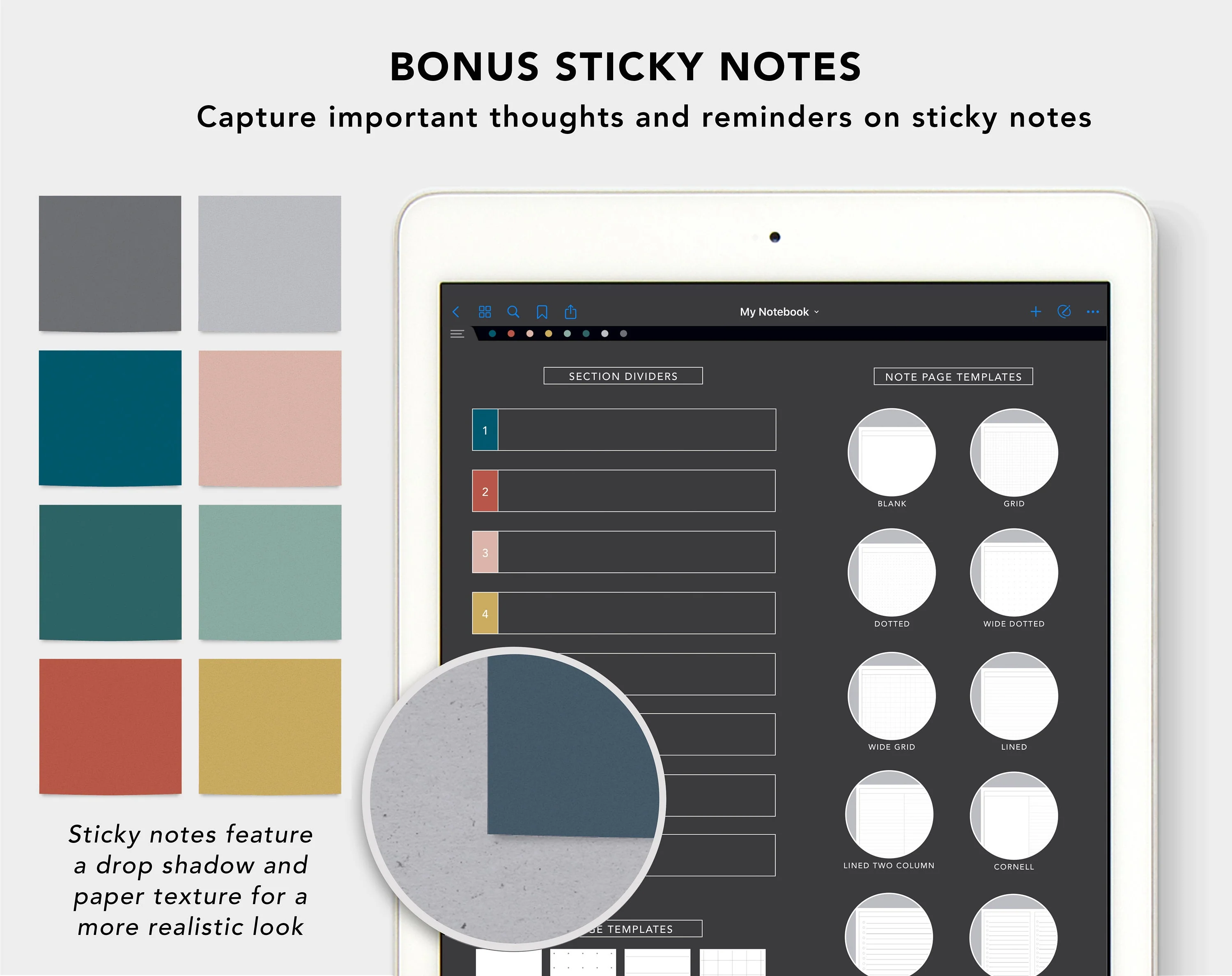 8 Section Notebook (Dark Mode) - Image 5