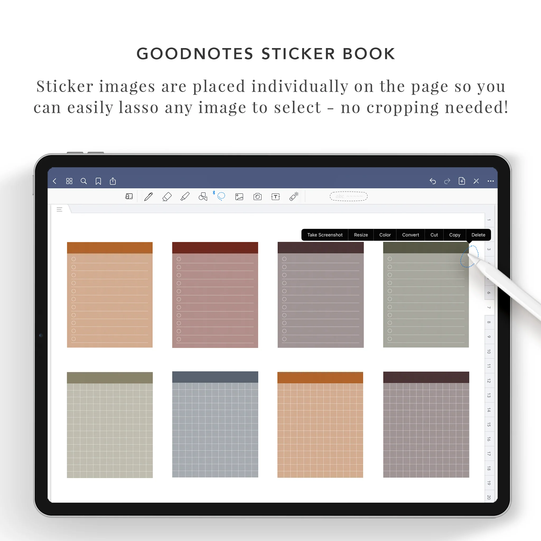 Notes and Shapes Sticker Set in Earth Tones - Image 5