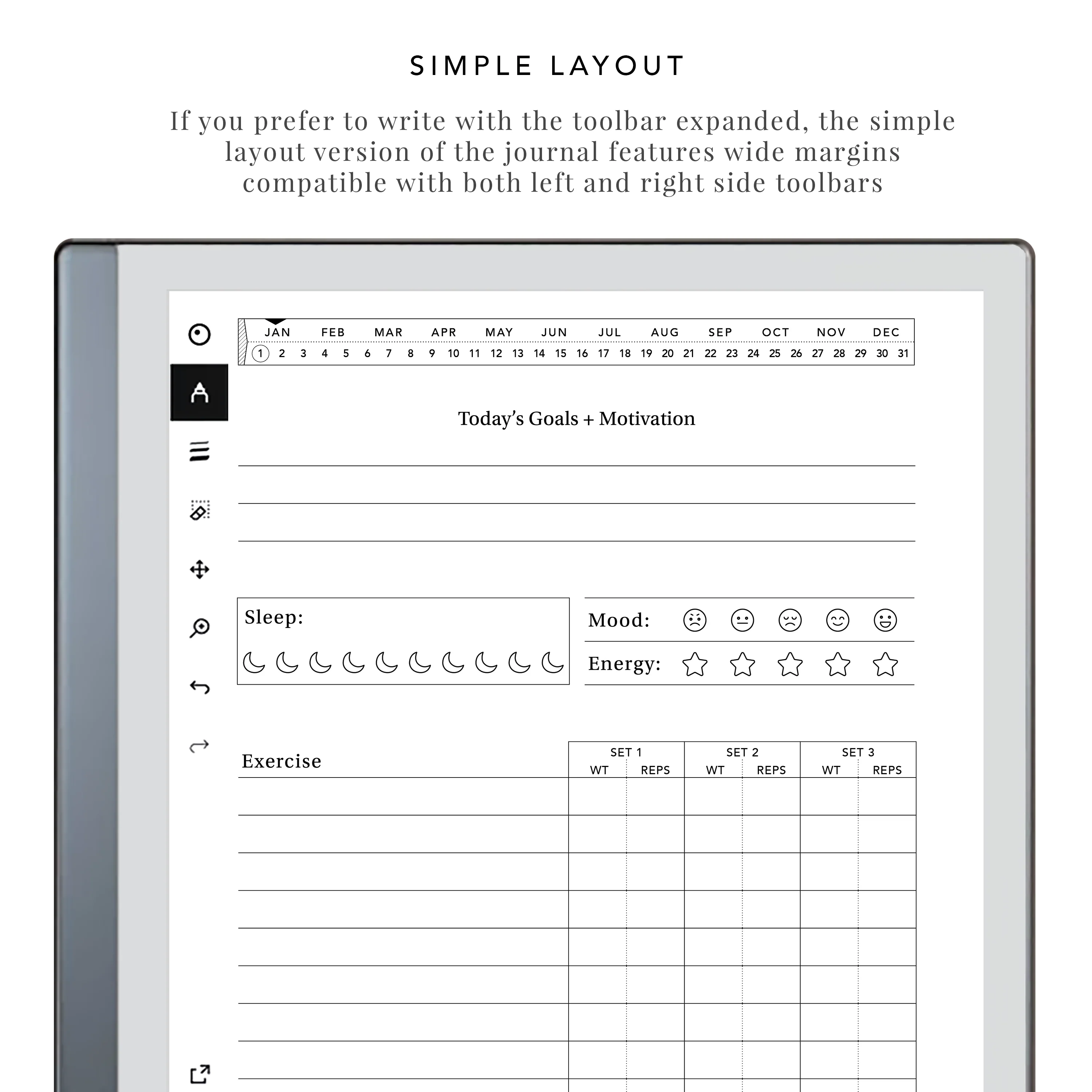 Fitness Journal for e-Ink tablets - Image 6