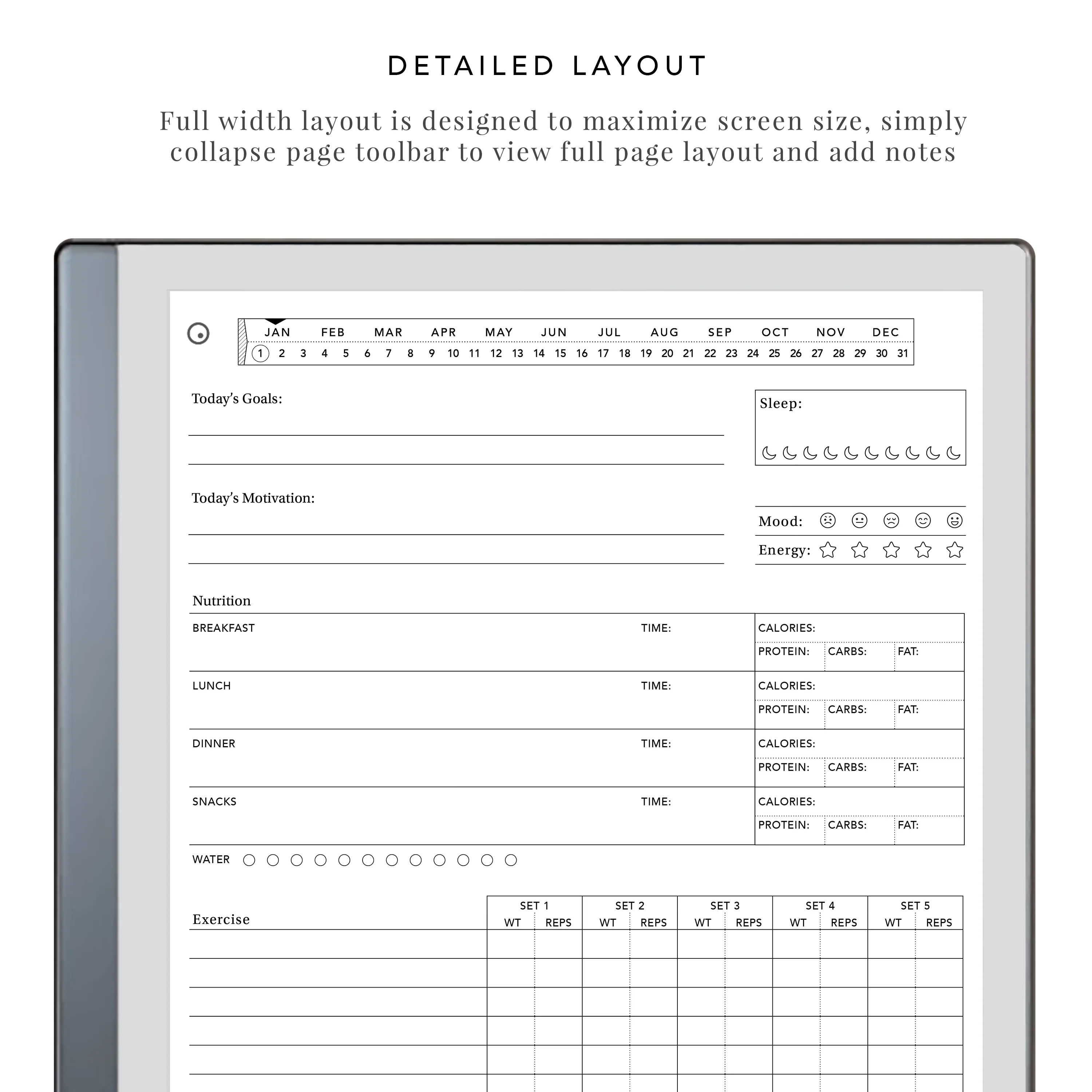 Fitness Journal for e-Ink tablets - Image 7