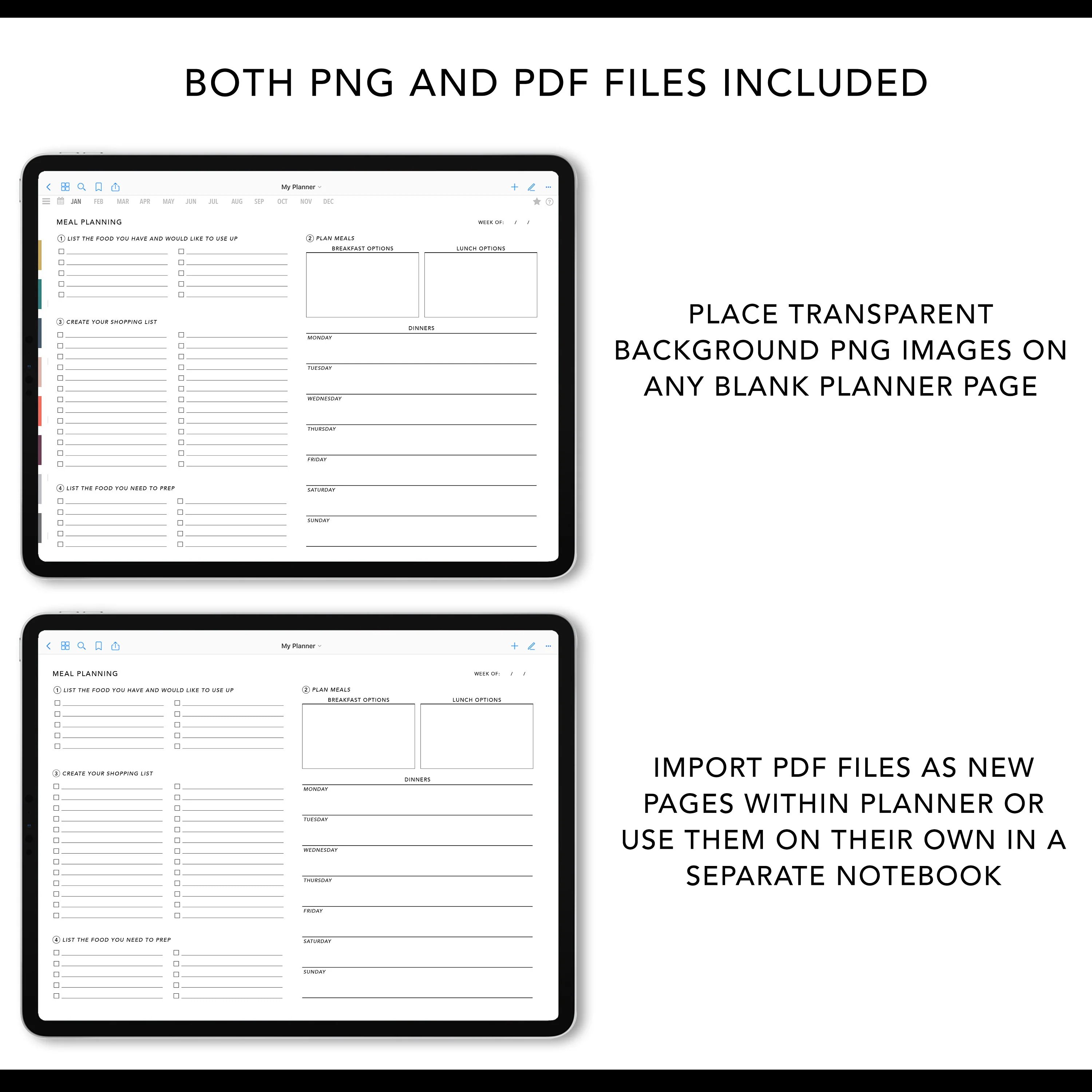 Meal Planning Insert Pages - Image 3