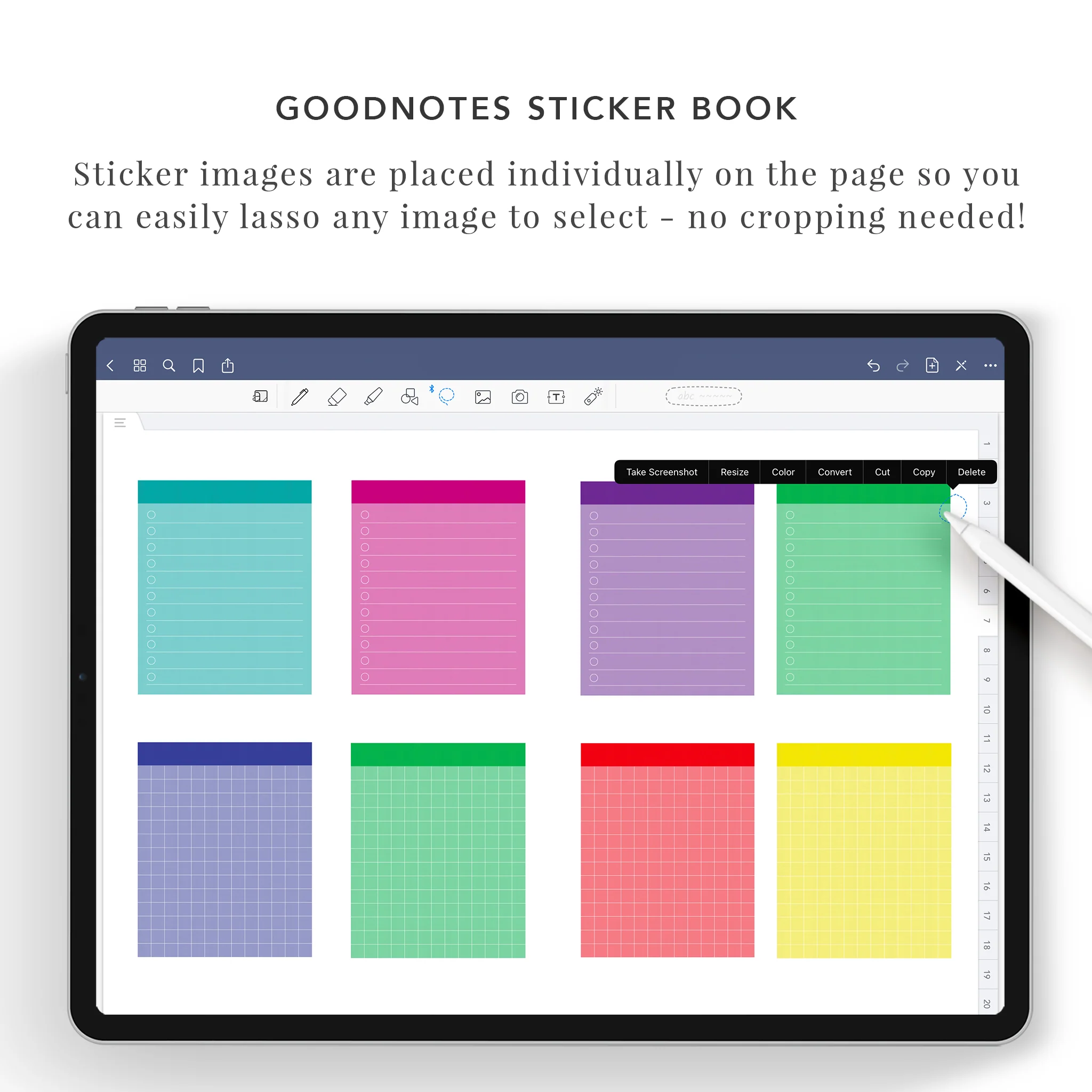 Notes and Shapes Sticker Set in Neon Colors - Image 5